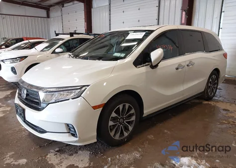 2022 Honda Odyssey Ex-L z USA, uszkodzony, nr VIN 5FNRL6H7XNB019778